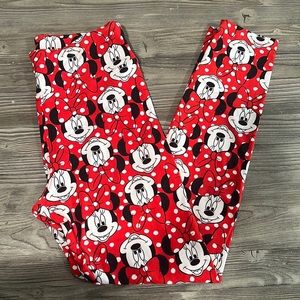 EUC Disney lularoe Minnie leggings size OS
